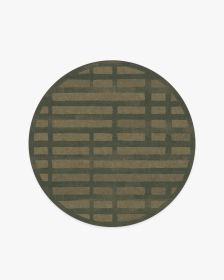 Laine Olive Green Rug (size: 5' Round)