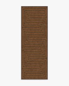 Jonathan Adler Labyrinth Brown &amp; Orange Rug (size: 2.5'x8')
