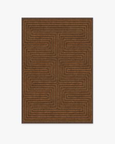 Jonathan Adler Labyrinth Brown &amp; Orange Rug (size: 4'x6')