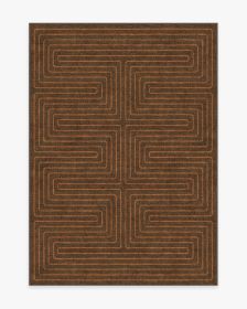 Jonathan Adler Labyrinth Brown &amp; Orange Rug (size: 5'x7')
