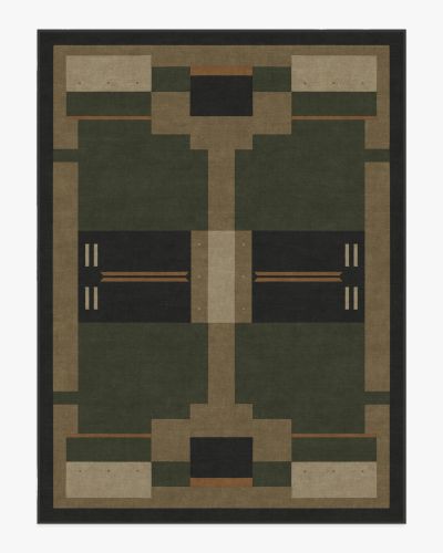 Architectural Digest Monolith Olive Green Tufted Rug