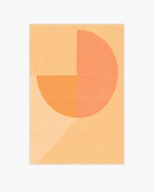 Pantone Peach Fuzz Pop Divide Tufted Rug (size: 4'x6')