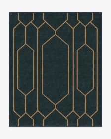 The Hiltons Bryant Marine Blue &amp; Gold Tufted Rug (size: 8'x10')