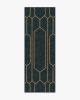 The Hiltons Bryant Marine Blue &amp; Gold Tufted Rug