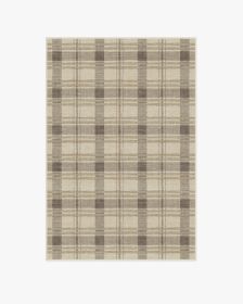 Piper Plaid Neutral Tufted Rug (size: 4'x6')