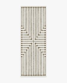 Jonathan Adler Inkdrop Camel &amp; Ivory Tufted Rug (size: 2.5'x8')