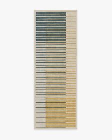 Gradasi Teal Quartz Tufted Rug (size: 2.5'x8')