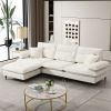 [VIDEO provided][New]106*66.5" L shaped Convertible Sectional Sofa,4 Seat Tufted Couch Set with Two-tone Adjust Legs,Cloud Chenille Fabric