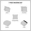 7 Piece Printed Seersucker Comforter Set with Throw Blanket