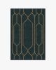 The Hiltons Bryant Marine Blue &amp; Gold Tufted Rug