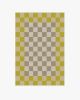 Jonathan Adler Checker Border Chartreuse Rug