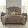 6 Piece Jacquard Quilt Set with Throw Pillows