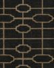 The Hiltons Diana Trellis Black &amp; Gold Tufted Rug