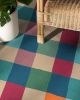 Outdoor Picnic Plaid Rug in PANTONEâ„¢ True Blue