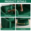 360° Swivel Accent Chair, Modern Velvet Fabric Living Room Armchair with Fluffy Cushions, Comfy Wide Upholstered, Barrel Accent Chairs for Living Room