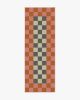 Jonathan Adler Checker Border Pink &amp; Orange Rug