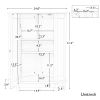 Bathroom Cabinet Triangle Corner Storage Cabinet with Adjustable Shelf Modern Style MDF Board