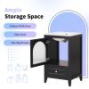 20" Bathroom Vanity with Sink, Bathroom Cabinet with Soft Closing Glass Door, A Drawer