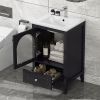 20" Bathroom Vanity with Sink, Bathroom Cabinet with Soft Closing Glass Door, A Drawer