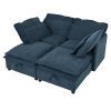 U_Style Double-Layer Cushion Modular Sofa, Freely Combinable, 4-Seater with Storage Function, Includes 4 Soft Cushions, Perfect for Living Rooms